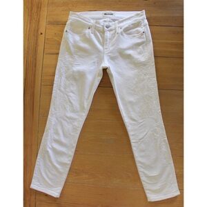 Madewell Floral Lace White Jeans 26 2